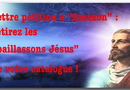 Pétition à Amazon : Retirez les “paillassons Jésus” de votre catalogue !