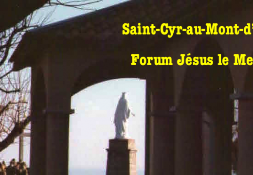 Saint-Cyr-au-Mont-d’Or : Forum Jésus le Messie